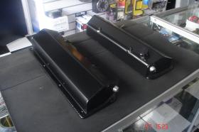 ALLOY FABRICATED CLEVELAND ROCKER COVERS  (Includes -10 AN Fittings, Baffles & Filler Cap) Powder Coat Any Colour Add $40