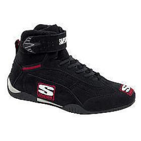 SIMPSON AD800BK  Shoes Size 8 Black High-Top Adrenaline Driving Shoes