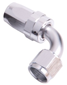 <strong>100 Series Swivel Taper 90° Hose End -6AN </strong><br />Silver Finish. Suit 100 & 450 Series Hose

