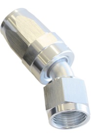<strong>100 Series Swivel Taper 30° Hose End -6AN </strong><br />Silver Finish. Suit 100 & 450 Series Hose
