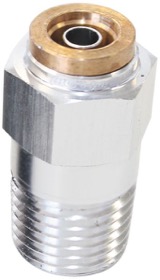 <strong>Straight 1/8" NPT to 3/16" Nylon Quick Release Fitting</strong><br /> Silver Finish.
