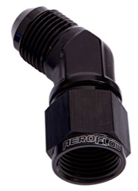 <strong>45° Female/Male Flare Swivel -4AN</strong> <br /> Black Finish
