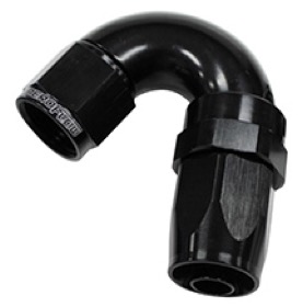 <strong>150 Series Taper One-Piece Full Flow Swivel 150° Hose End -16AN </strong><br />Black Finish. Suit 100 & 450 Series Hose
