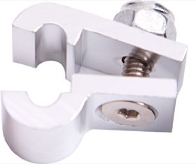 <strong>Billet Aluminium P-Clamp 7/16" (11.1mm) </strong><br />Suit -4 Braid & -6 PTFE Hose, Silver Finish
