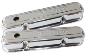 <strong>Chrome Steel Valve Covers</strong><br />Suit SB Chrysler 318-340-360 With Aeroflow Logo
