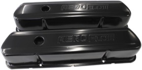<strong>Black Steel Valve Covers</strong><br />Suit Holden 253-308 With Aeroflow Logo
