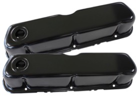 <strong>Black Steel Valve Covers</strong><br />Suit Ford 289-302-351 Windsor Without Aeroflow Logo
