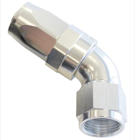 <strong>150 Series Taper One-Piece Full Flow Swivel 60° Hose End -4AN</strong> <br />Silver Finish. Suit 100 & 450 Series Hose
