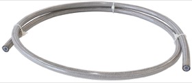 <strong>200 Series Stainless Steel Braided Hose -3AN </strong><br />Suits Brake fittings, PTFE inner lining, Clear PVC outer coating, 15m

