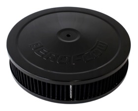 <strong>Black Air Filter Assembly</strong><br /> 9" x 2", 5-1/8" neck, black washable cotton element
