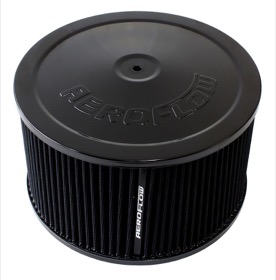 <strong>Black Air Filter Assembly</strong><br /> 9" x 5", 5-1/8" neck, black washable cotton element
