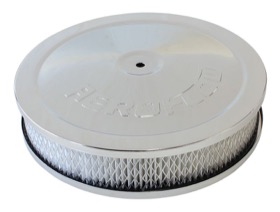 <strong>Chrome Air Filter Assembly </strong><br /> 9" x 2", 5-1/8" neck, paper element
