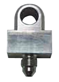 <strong>Stainless Steel Tee Block -3AN</strong><br /> -3AN Male with 3/8" x 24 Inserted Flare on Run
