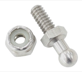 <strong>Carburettor Linkage Throttle Ball</strong><br /> Stainless Steel, Thread size 10-24 UNC with 3/8" hex nut. Nyloc nut included
