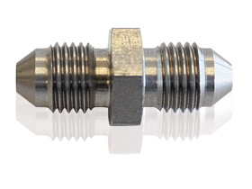 <strong>Stainless Steel Male Flare Union Fitting -4AN </strong><br /> Male -4AN to Male -4AN (Short)
