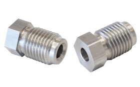 <strong>Stainless Steel Inverted Flare Tube Nut </strong><br /> 7/16"-24 to 3/16" Hard Line
