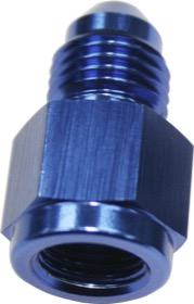 <strong>Straight Female NPT to Male AN Adapter 1/8" to -3AN</strong><br /> Blue Finish
