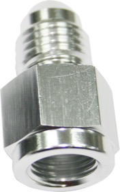 <strong>Straight Female NPT to Male AN Adapter 1/8" to -3AN</strong><br /> Silver Finish
