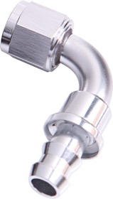 <strong>400 Series Push Lock 90° Hose End -6AN</strong> <br />Silver Finish. Suits 400 Series Hose
