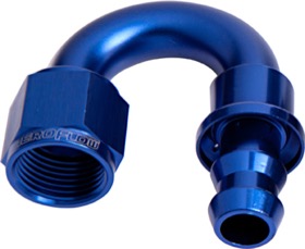 <strong>400 Series Push Lock 180° Hose End -8AN </strong><br />Blue Finish. Suits 400 Series Hose
