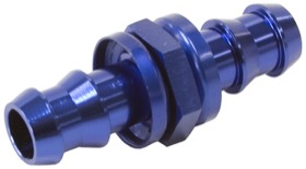 <strong>Male to Male Barb Push Lock Adapter -8 to -10 </strong><br />Blue Finish
