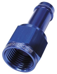 <strong>Straight Hose Barb 3/8" to -6AN Female </strong><br />Blue Finish
