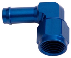 <strong>90° Hose Barb 5/16" to -6AN</strong> <br /> Blue Finish
