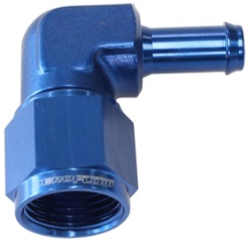 <strong>90° Hose Barb 3/8" to -8AN</strong> <br />Blue Finish

