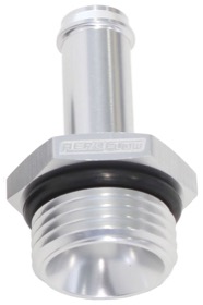 <strong>Straight Hose Barb 1/4" to -6 ORB</strong> <br />Silver Finish
