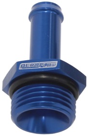 <strong>Straight Hose Barb 3/8" to -8 ORB</strong> <br />Blue Finish
