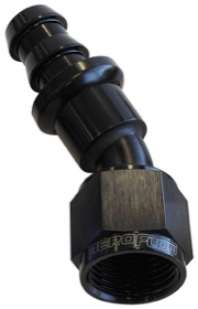 <strong>400 Series Push Lock 30° Hose End -4AN</strong> <br />Black Finish. Suits 400 Series Hose
