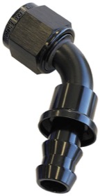 <strong>400 Series Push Lock 60° Hose End -4AN</strong> <br />Black Finish. Suits 400 Series Hose
