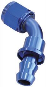 <strong>400 Series Push Lock 60° Hose End -6AN</strong> <br />Blue Finish. Suits 400 Series Hose
