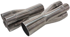 <strong>Stainless Steel 4 into 1 Merge Collectors </strong><br /> 1-7/8" Primary's into 3-1/2" Collector Outlet
