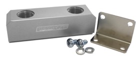 <strong>Billet Log Type Fuel Block -8AN</strong><br /> Silver Finish
