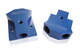 <strong>Billet Y-Block with 1/8" NPT Port - 8AN Inlet/Outlet</strong><br /> Blue Finish
