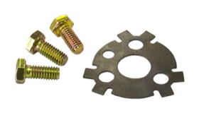 <strong>Cam Locking Plate and Bolt Kit</strong><br /> Small and Big Block Chevy, includes Grade 8 bolts
