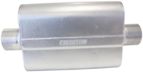 <strong>Aeroflow 5000 Series Mufflers - Centre Inlet/Centre Outlet</strong> <br />2-1/2" Inlet, 2-1/2" Outlet, 16 gauge Aluminised Steel, Chambered
