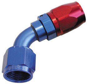 <strong>500 Series Cutter Swivel 60° Hose End -6AN </strong><br />Blue/Red Finish. Suits 100 & 450 Series Hose
