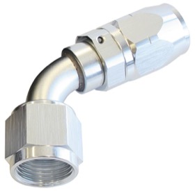 <strong>500 Series Cutter Swivel 60° Hose End -6AN </strong><br />Silver Finish. Suits 100 & 450 Series Hose
