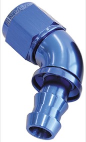 <strong>510 Series Full Flow Tight Radius Push Lock 60° Hose End -8AN</strong> <br />Blue Finish. Suit 400 Series Hose
