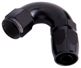 <strong>550 Series Cutter Style One Piece Swivel 120° Stepped Hose End -10AN to -8 Hose</strong> <br /> Black Finish. Suits 100 & 450 Series Hose

