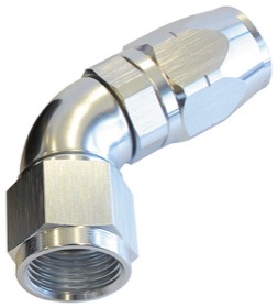 <strong>550 Series Cutter Style One Piece Swivel 60° Stepped Hose End -8AN to -6 Hose</strong><br /> Silver Finish. Suits 100 & 450 Series Hose
