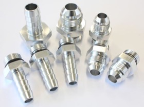 <strong>Replacement Surge Tank Fittings in Silver Finish </strong><br />-6 ORB to -6AN x 3, -8 ORB to -8AN, -6 ORB to 3/8