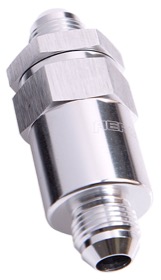 <strong>30 Micron Billet Fuel Filter -6AN</strong><br /> Silver Finish. 2" Length
