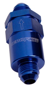 <strong>30 Micron Billet Fuel Filter -8AN</strong><br /> Blue Finish. 2" Length
