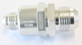 <strong>One Way Stepped Check Valve</strong><br />-12AN to -8AN, Silver Finish
