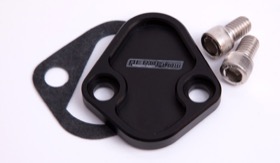 <strong>Billet Fuel Pump Block-Off Plate - Black </strong><br />Suit BB Chevy, Ford 289-351W, SB, BB
