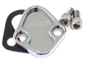 <strong>Billet Fuel Pump Block-Off Plate - Chrome </strong><br />Suit BB Chevy, Ford 289-351W, SB, BB
