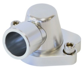 <strong>Billet Thermostat Housing - Silver</strong> <br /> Suit Holden V8 (Swivel. No Heater Outlet)
